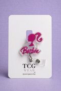 Pink Barbie Doll Badge Reel