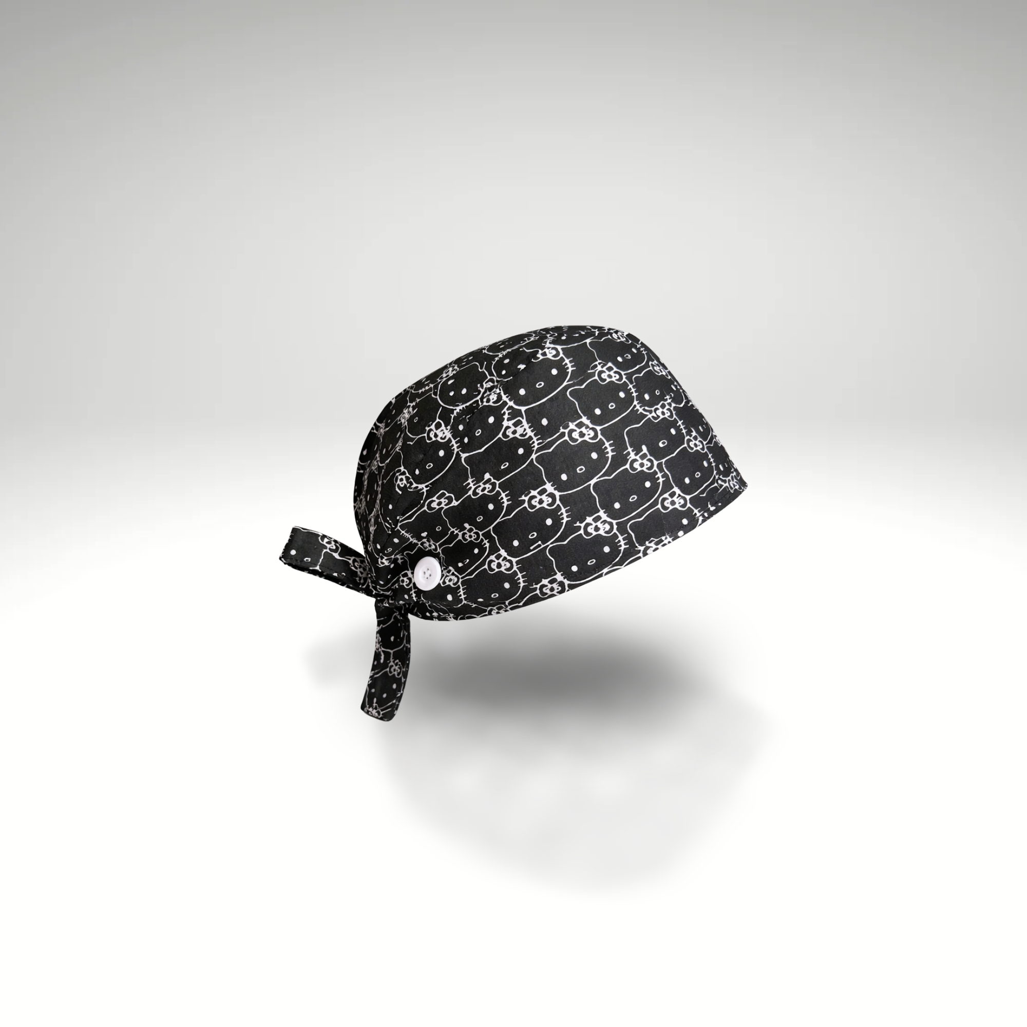 Black Hello Kitty satin scrub caps