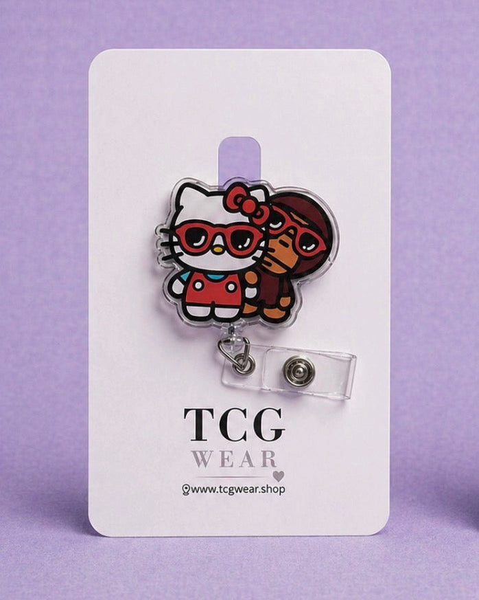 Hello Kitty x Bape Badge Reel