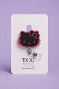 Hello Kitty Black & Pink Badge Reel